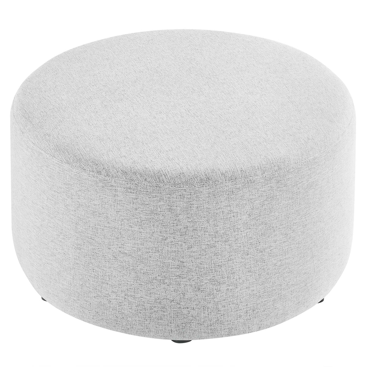 Callum Large 23" Round Woven Heathered Fabric Upholstered Ottoman by Modway