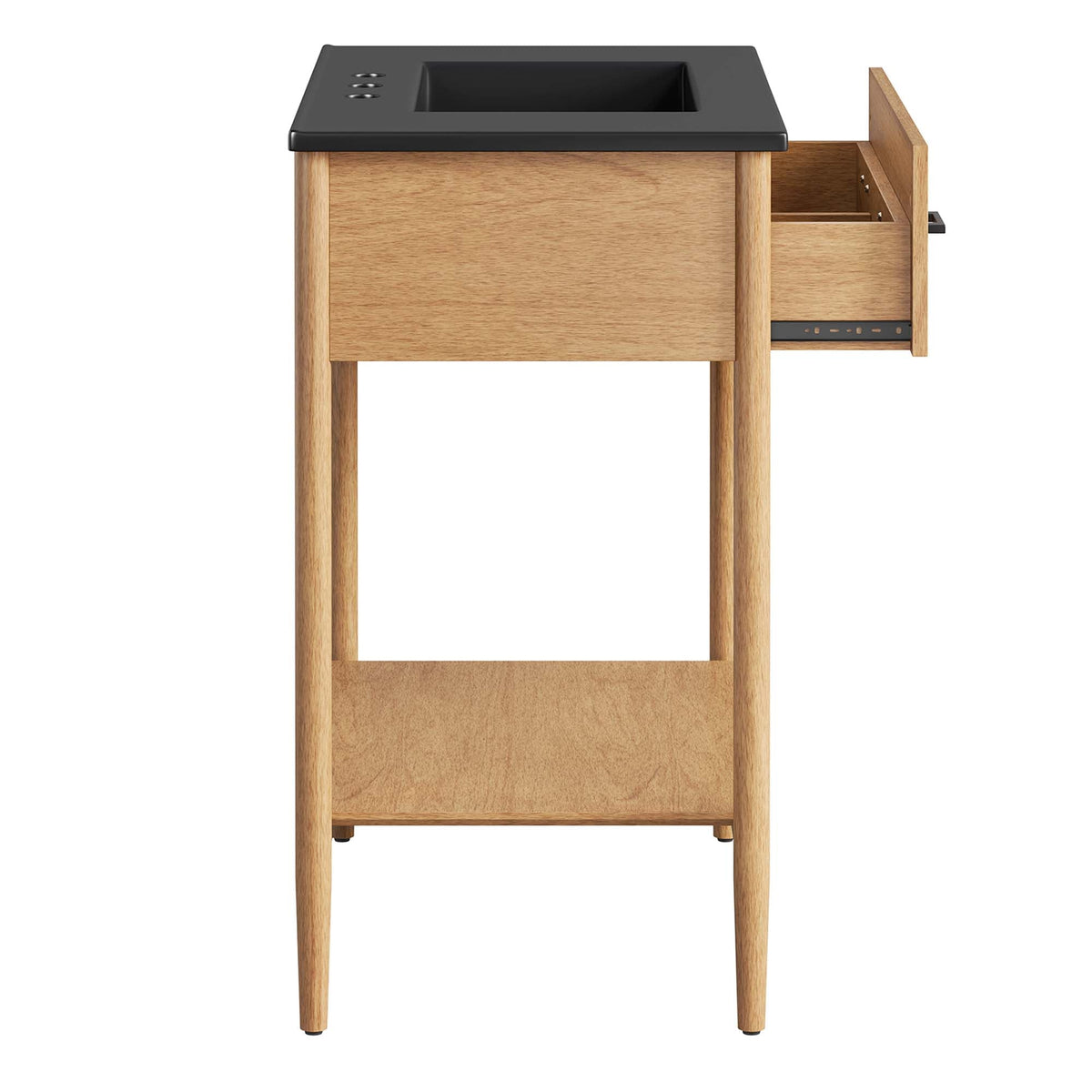 Zaire 30" Bathroom Vanity by Modway - Natural Black / Walnut Black