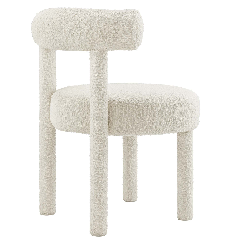 Toulouse Boucle Fabric Dining Chair Set of 2 by Modway