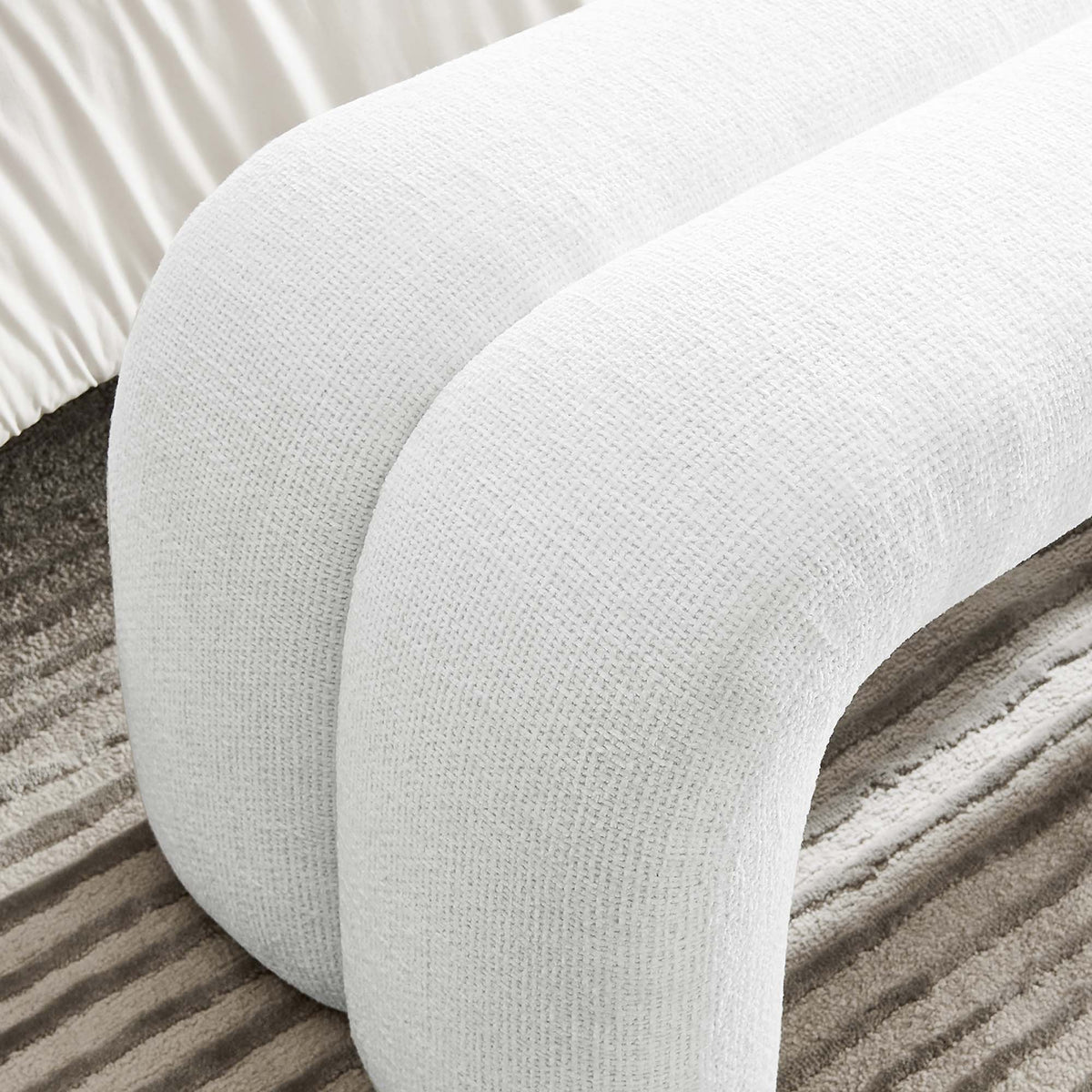 Dax 50.5" Chenille Upholstered Accent Bench by Modway