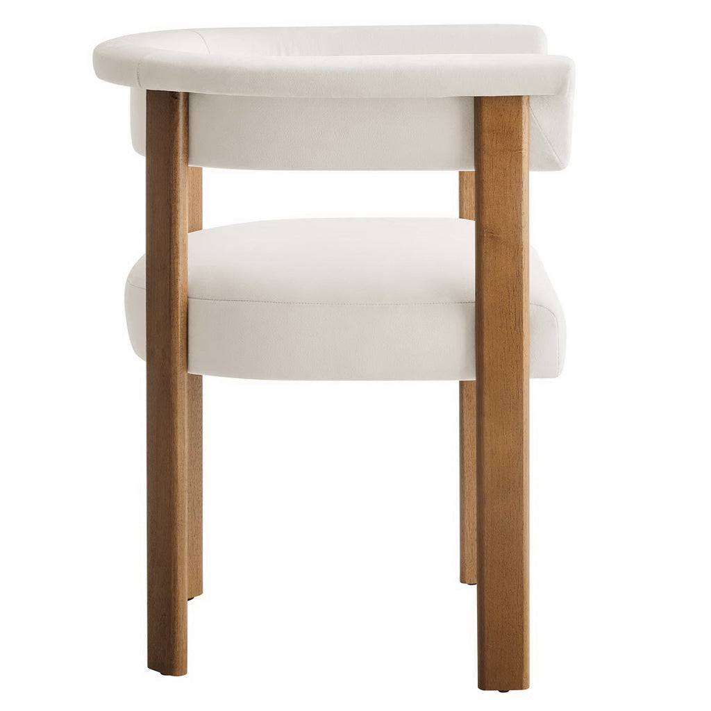 Imogen Performance Velvet Barrel Dining Chairs Set of 2 by Modway