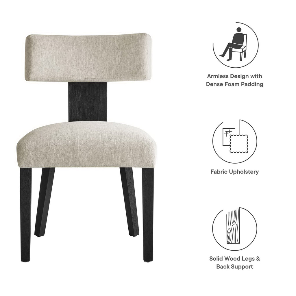 Nalani Fabric Upholstered Dining Chairs Set of 2 by Modway