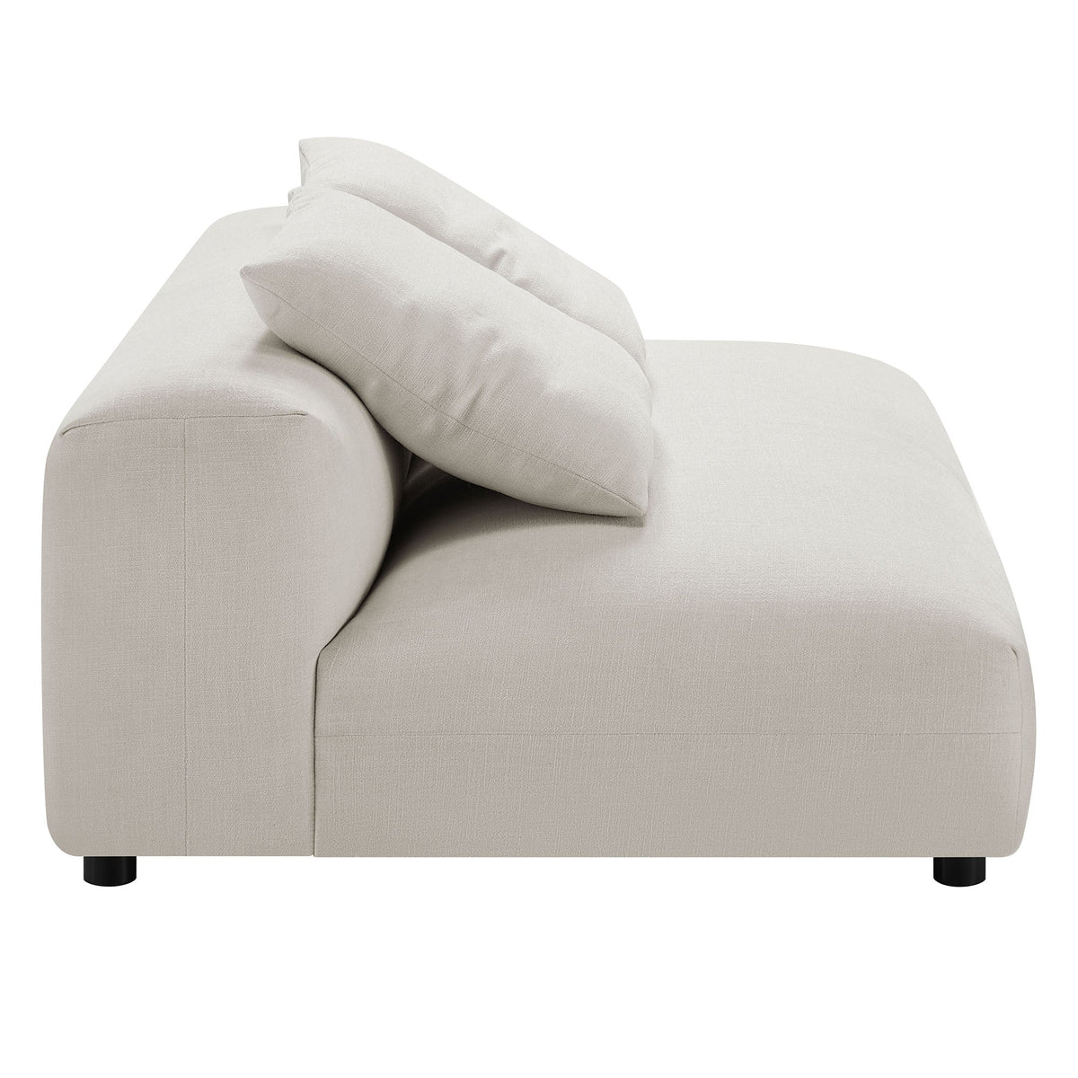 Solace Modular Upholstered Fabric Armless Loveseat and Ottoman Set by Modway