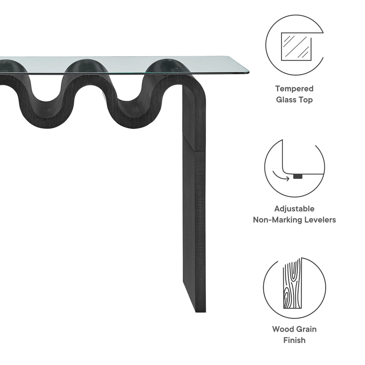 Ondine Glass Top 50" Console Table by Modway