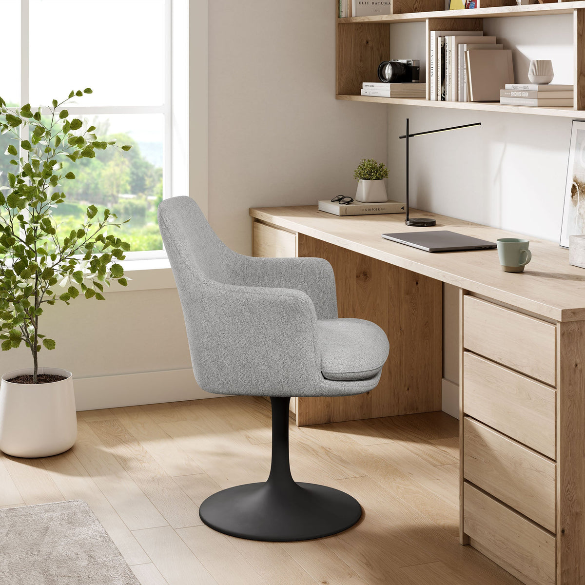 Lippa Swivel Dining Upholstered Armchair by Modway