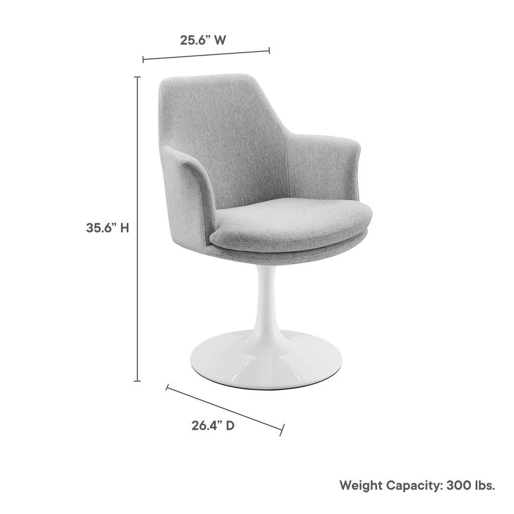 Lippa Swivel Dining Upholstered Armchair by Modway