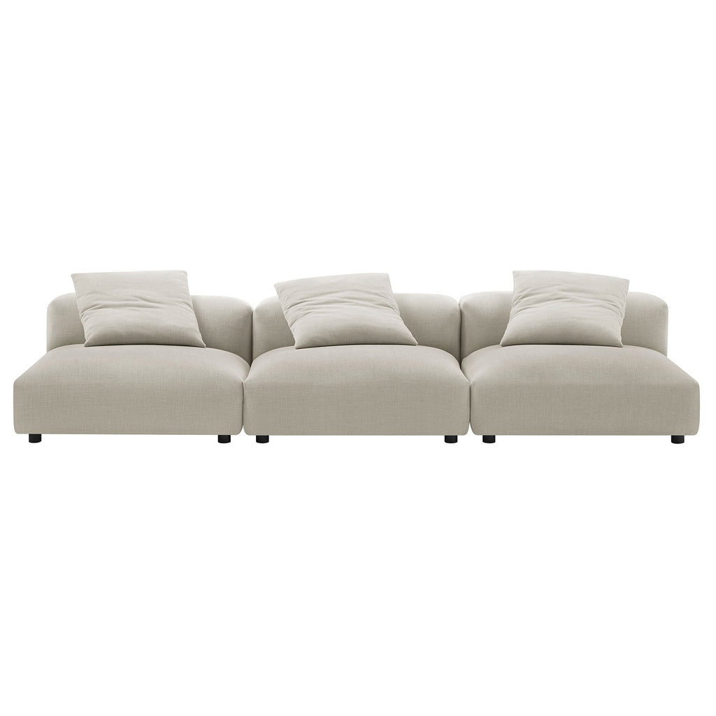 Solace 3-Piece Modular Upholstered Fabric Sofa by Modway