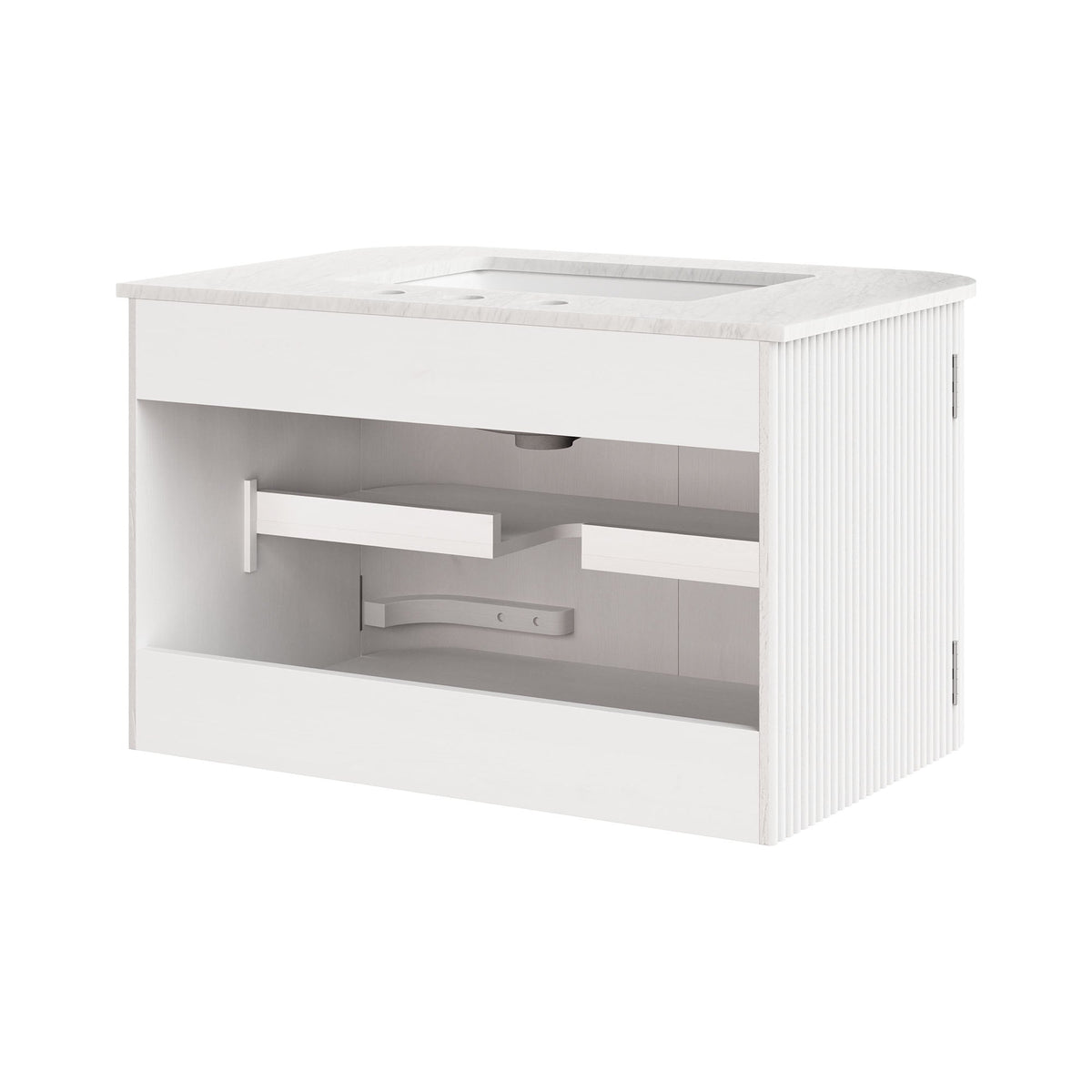 Zia 24" Wall-Mount Bathroom Vanity with Marble Sink by Modway