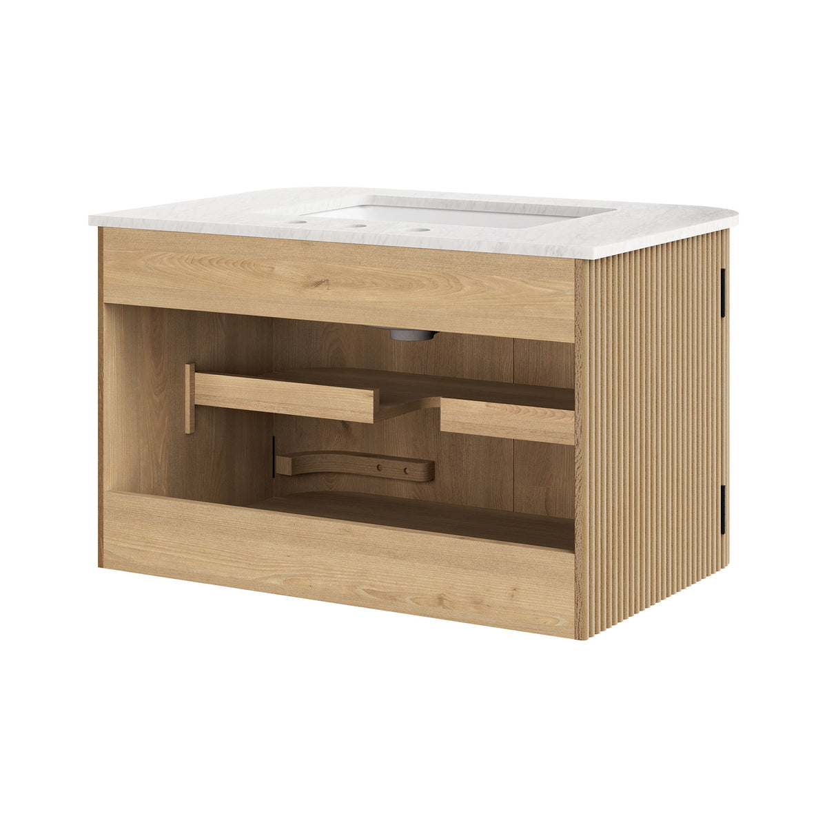 Zia 24" Wall-Mount Bathroom Vanity with Marble Sink by Modway