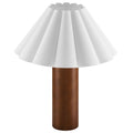 Flora Wood Table Lamp With Pleated Petal Shade by Modway