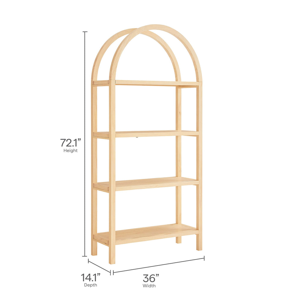 Vexley 72 Inch Large Arched Bookshelf by Modway