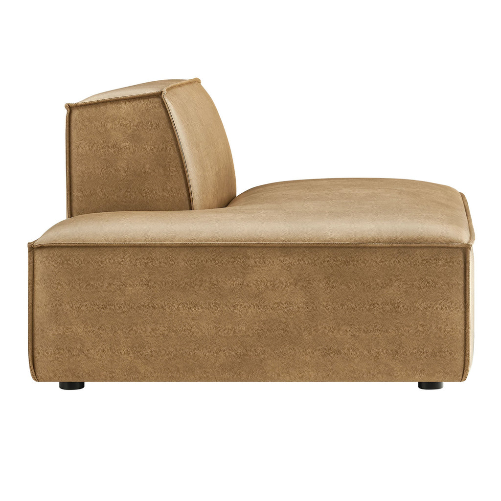 Restore Vegan Leather Left-Facing Armless Modular Chaise by Modway