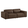 Restore 2-Piece Vegan Leather Modular Loveseat by Modway - Espresso / Toast (EEI-7404)