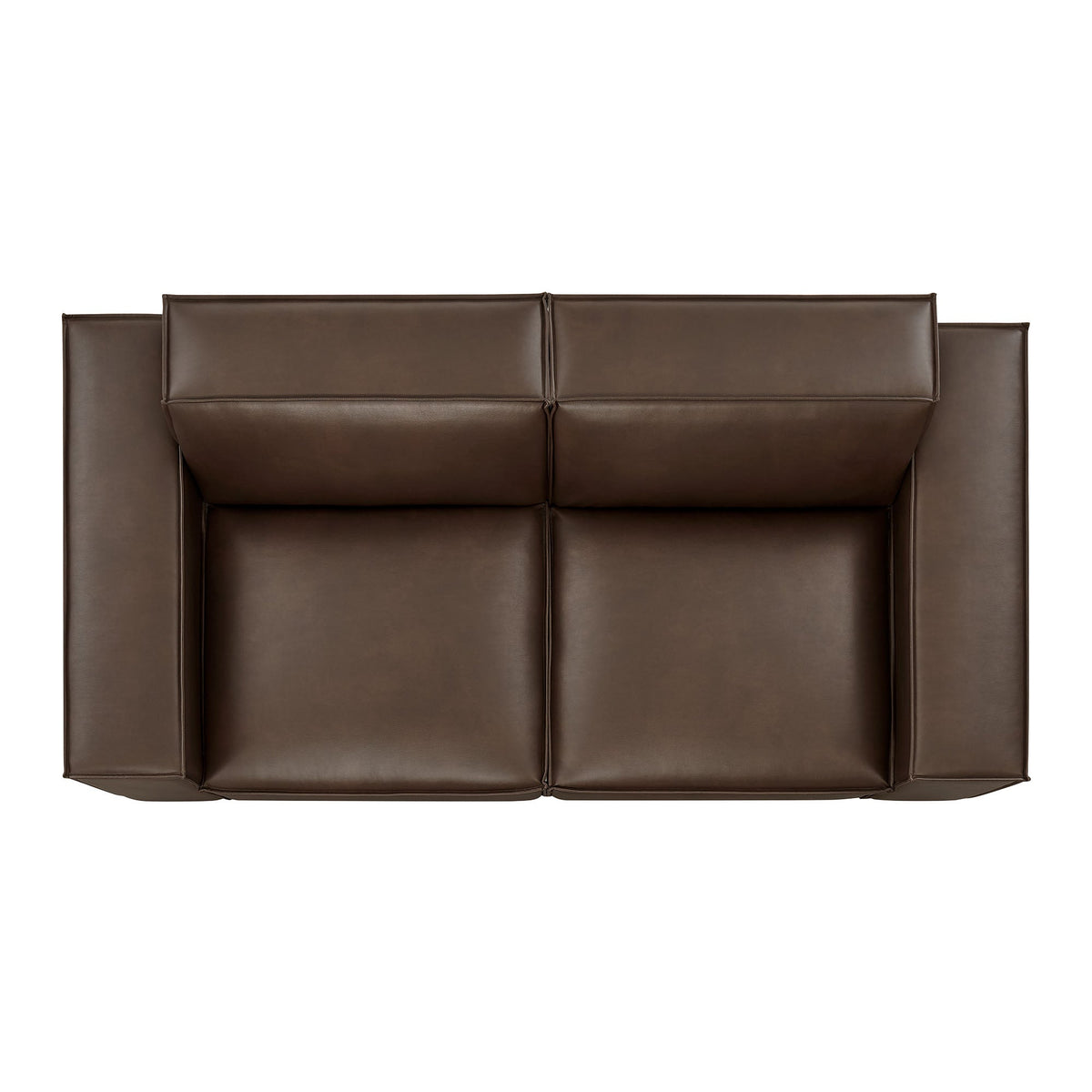 Restore 2-Piece Vegan Leather Modular Loveseat by Modway - Espresso / Toast (EEI-7404)