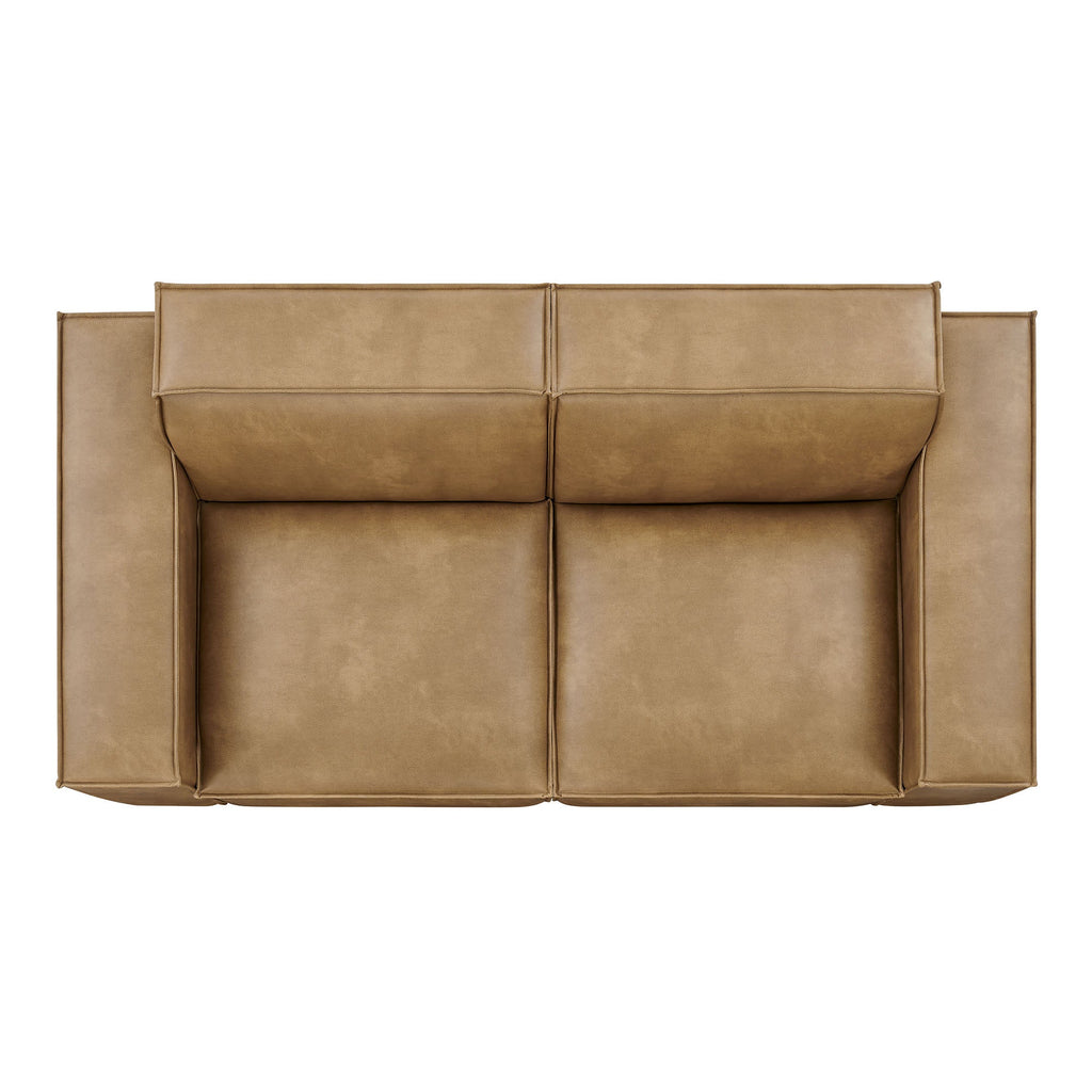 Restore 2-Piece Vegan Leather Modular Loveseat by Modway - Espresso / Toast (EEI-7404)