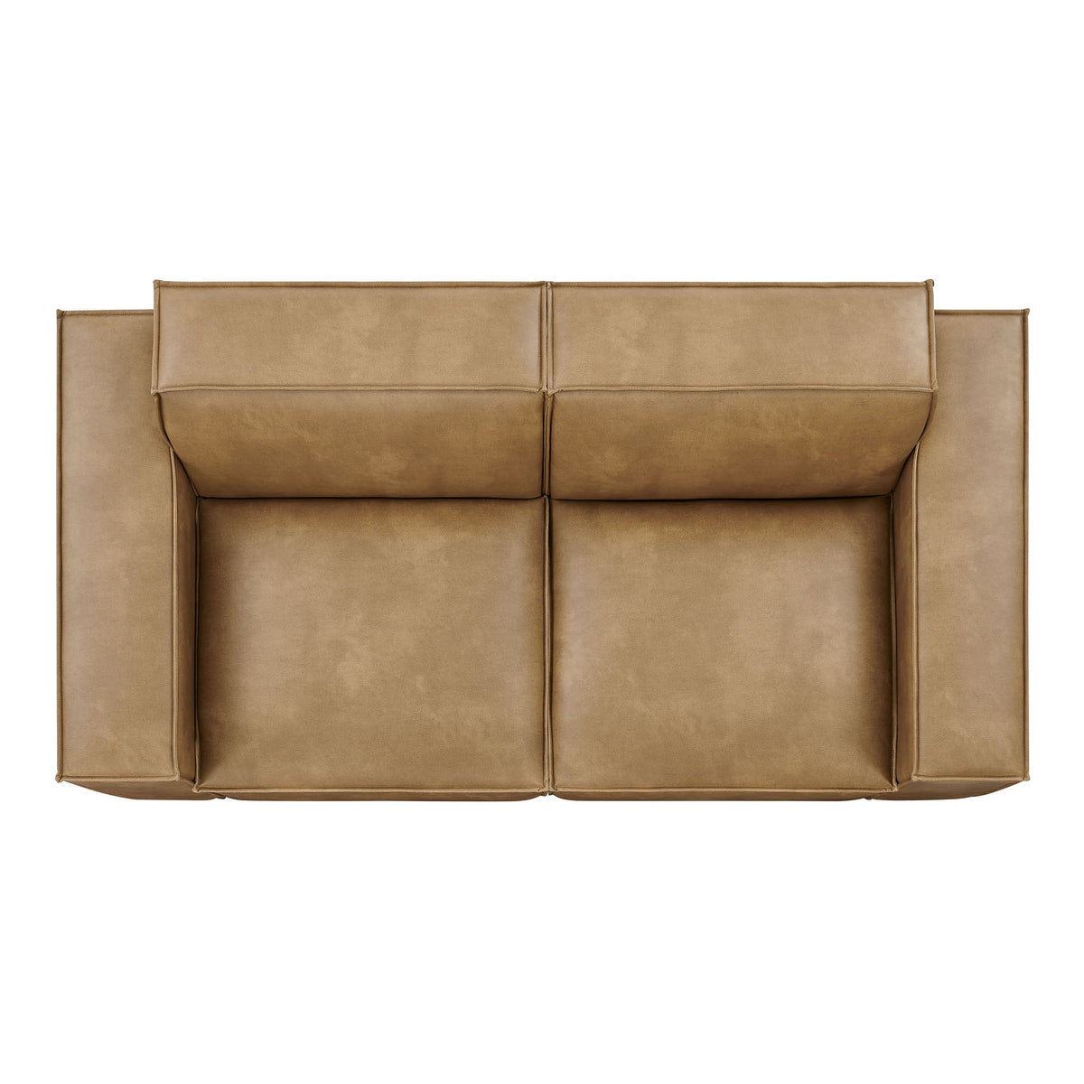 Restore 2-Piece Vegan Leather Modular Loveseat by Modway - Espresso / Toast (EEI-7404)