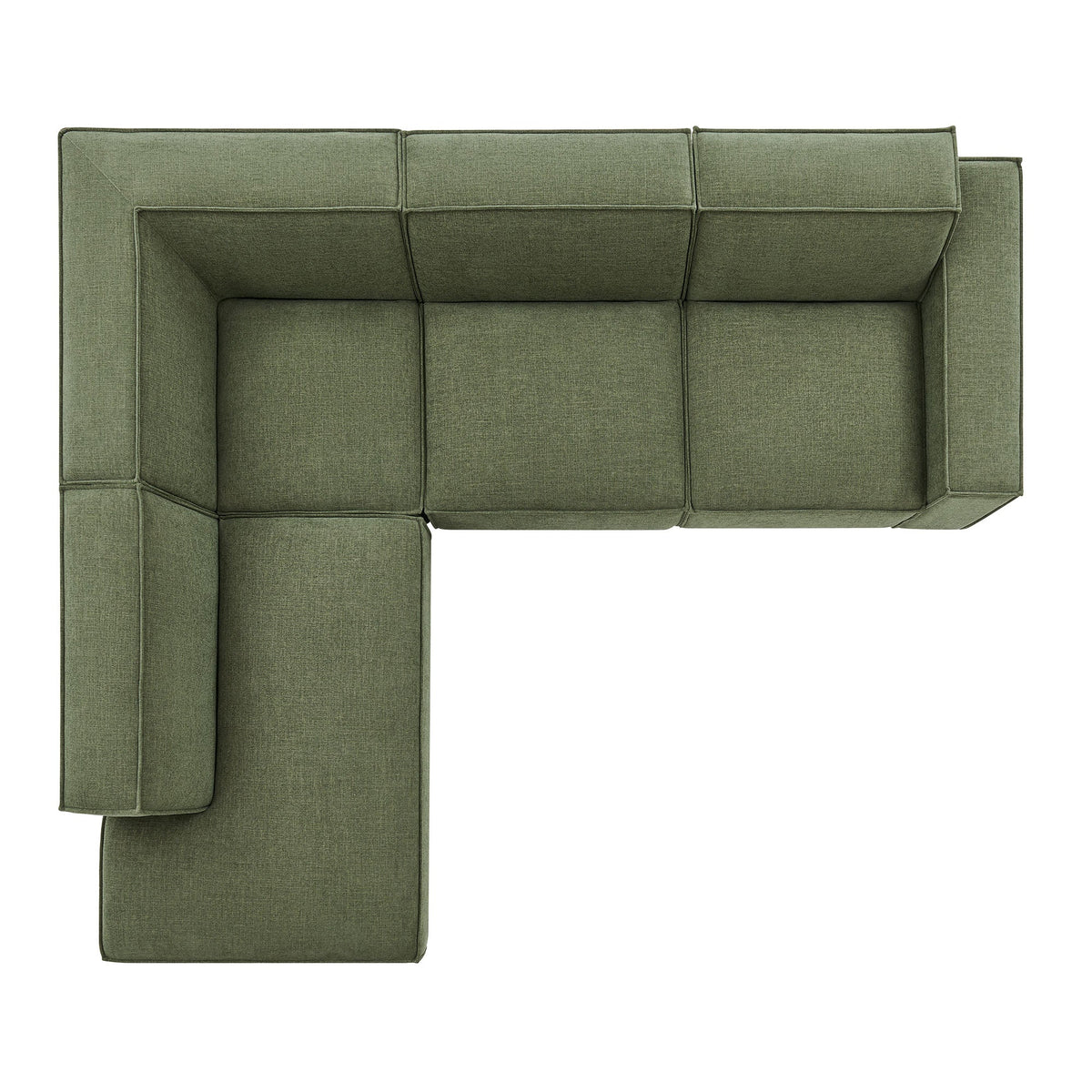 Restore 4-Piece Performance Fabric Upholstered Modular L-Shaped Sofa by Modway - Ecru / Foliage / Mocha / Pewter / Sky (EEI-7431)