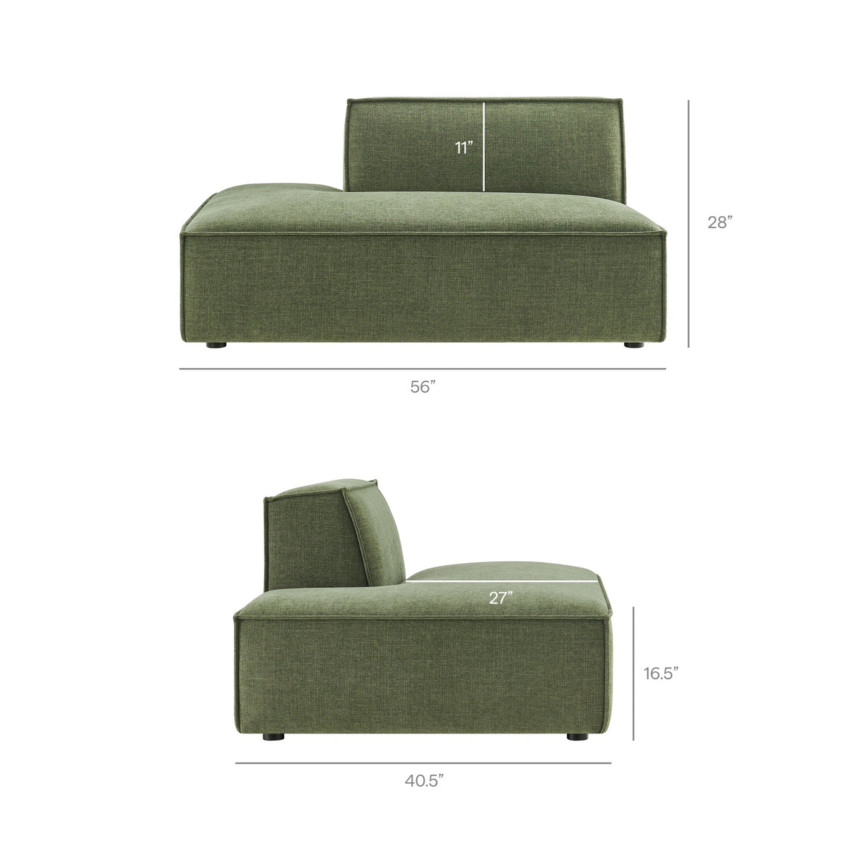 Restore 4-Piece Performance Fabric Upholstered Modular L-Shaped Sofa by Modway - Ecru / Foliage / Mocha / Pewter / Sky (EEI-7431)
