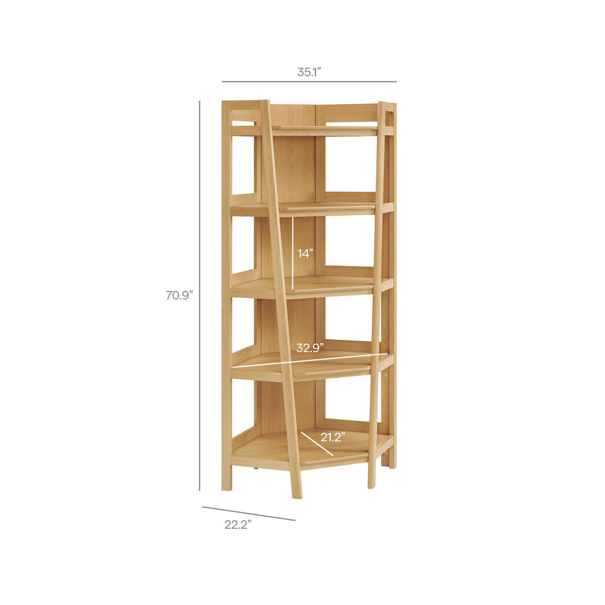 Bixby 71 Inch Corner Bookshelf by Modway