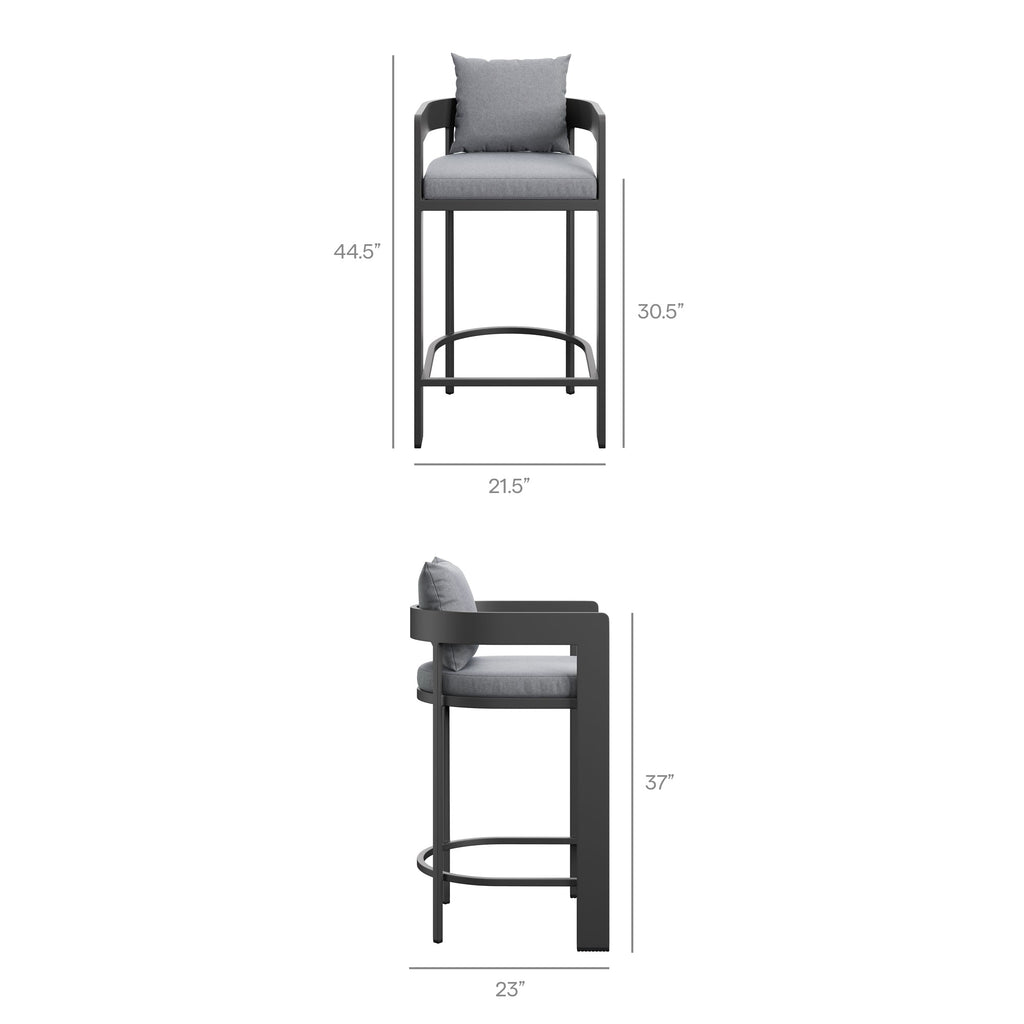 Tahoe 3-Piece Outdoor Patio Aluminum Bar Set by Modway