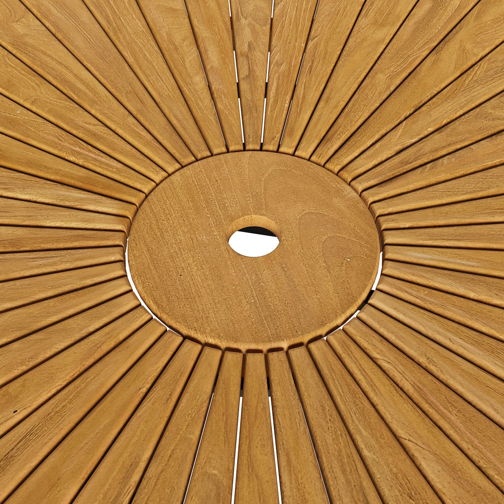 Cielo 59" Sunburst Outdoor Patio Teak Dining Table by Modway
