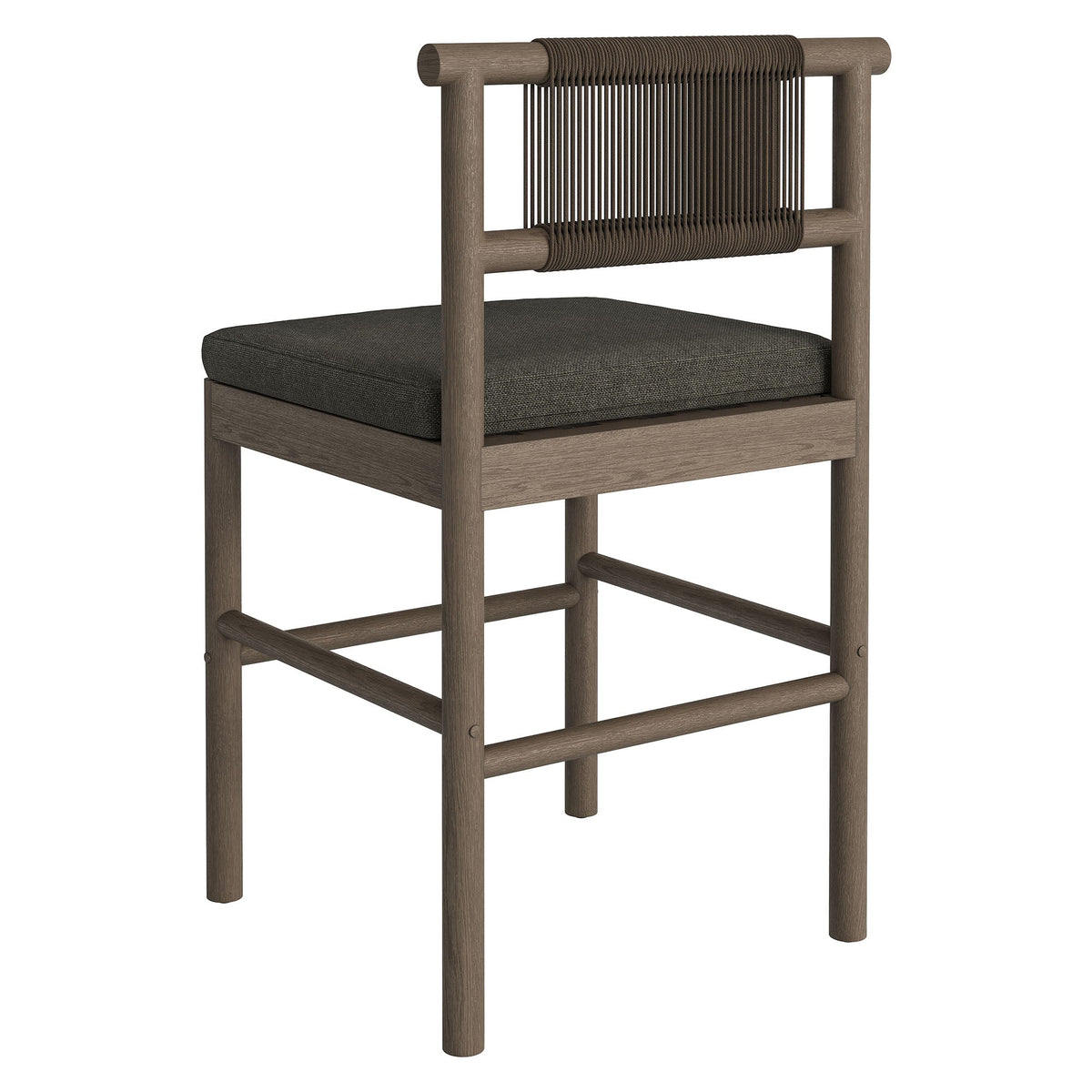 Eleni Outdoor Patio Teak Wood Counter Stools Set of 2 by Modway