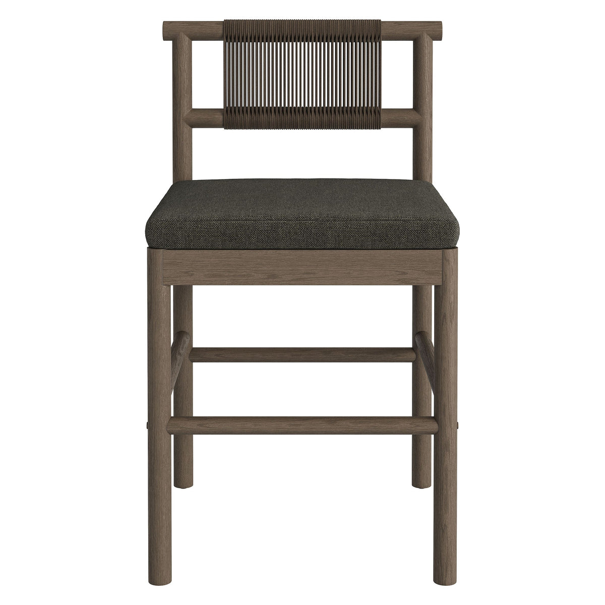 Eleni Outdoor Patio Teak Wood Counter Stools Set of 2 by Modway