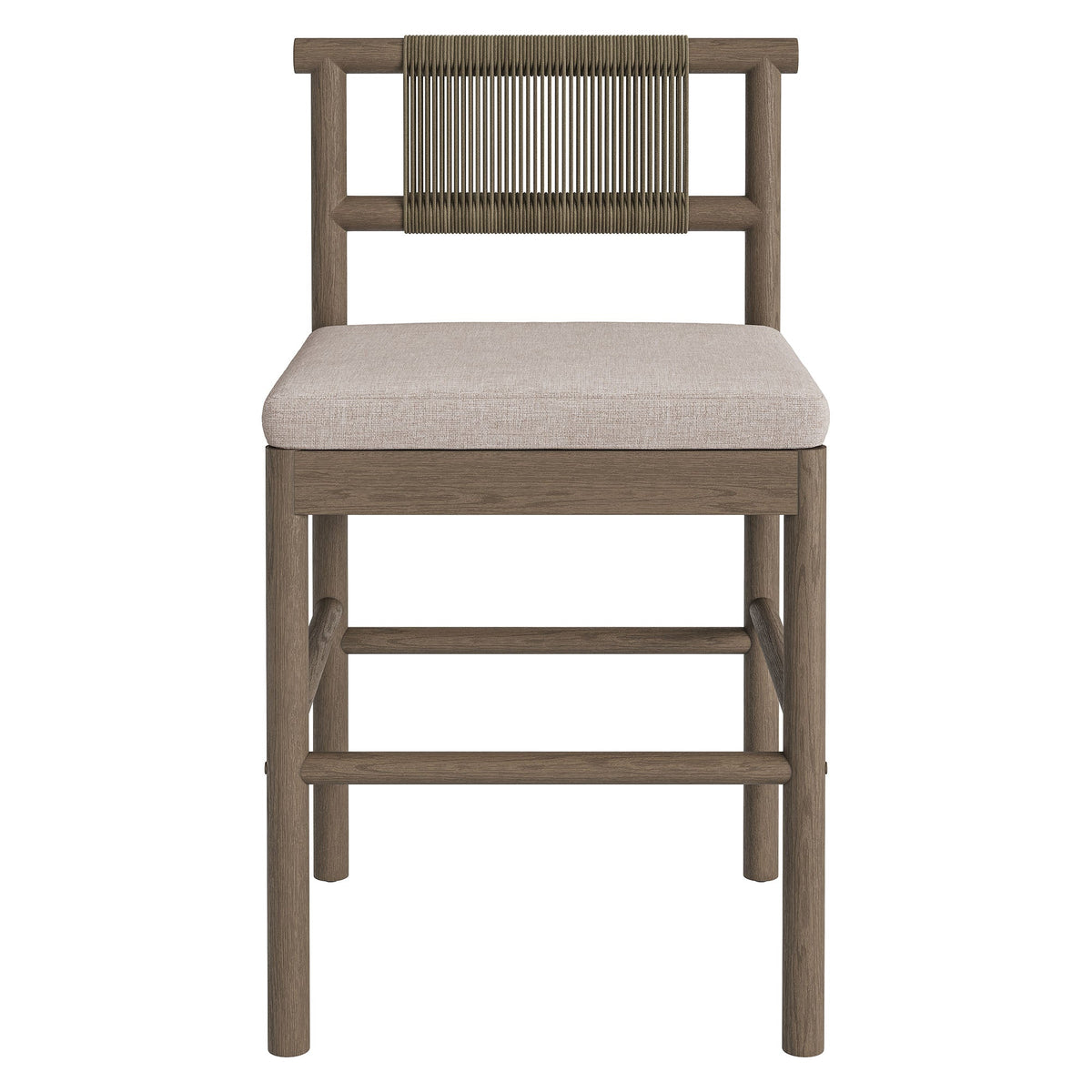 Eleni Outdoor Patio Teak Wood Counter Stools Set of 2 by Modway