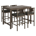 Eleni 5-Piece Outdoor Patio Teak Wood Bar Set by Modway