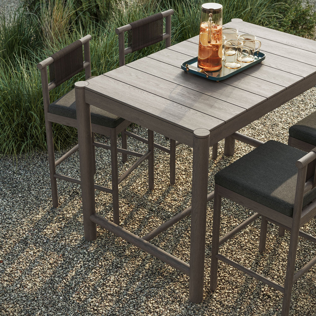 Eleni 5-Piece Outdoor Patio Teak Wood Bar Set by Modway