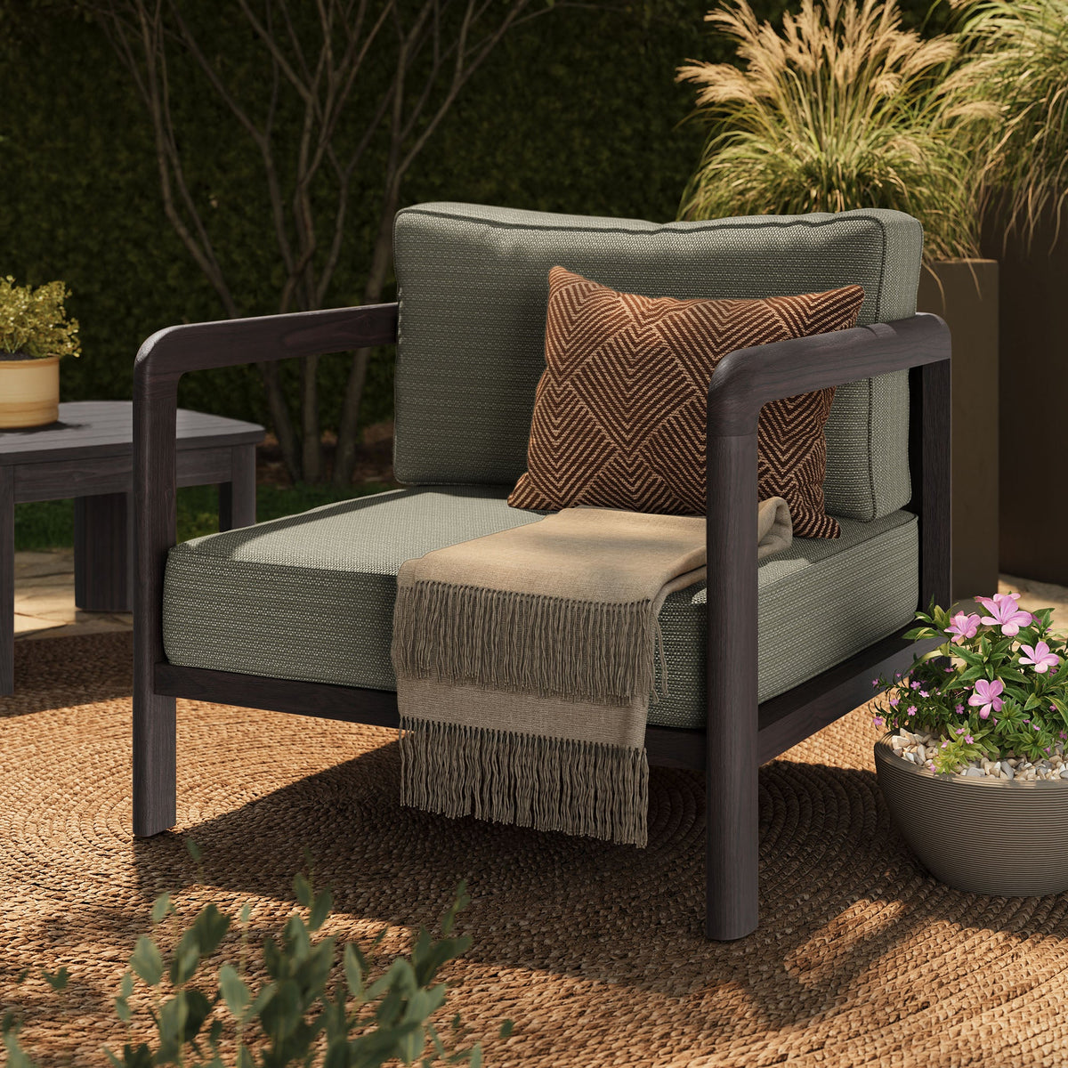 Kona Outdoor Patio Teak Wood Armchair by Modway
