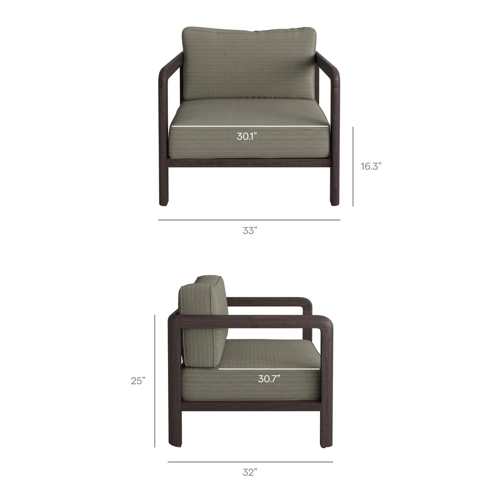 Kona Outdoor Patio Teak Wood Armchair by Modway