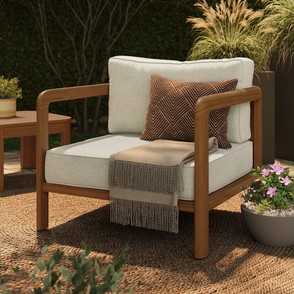 Kona Outdoor Patio Teak Wood Armchair by Modway