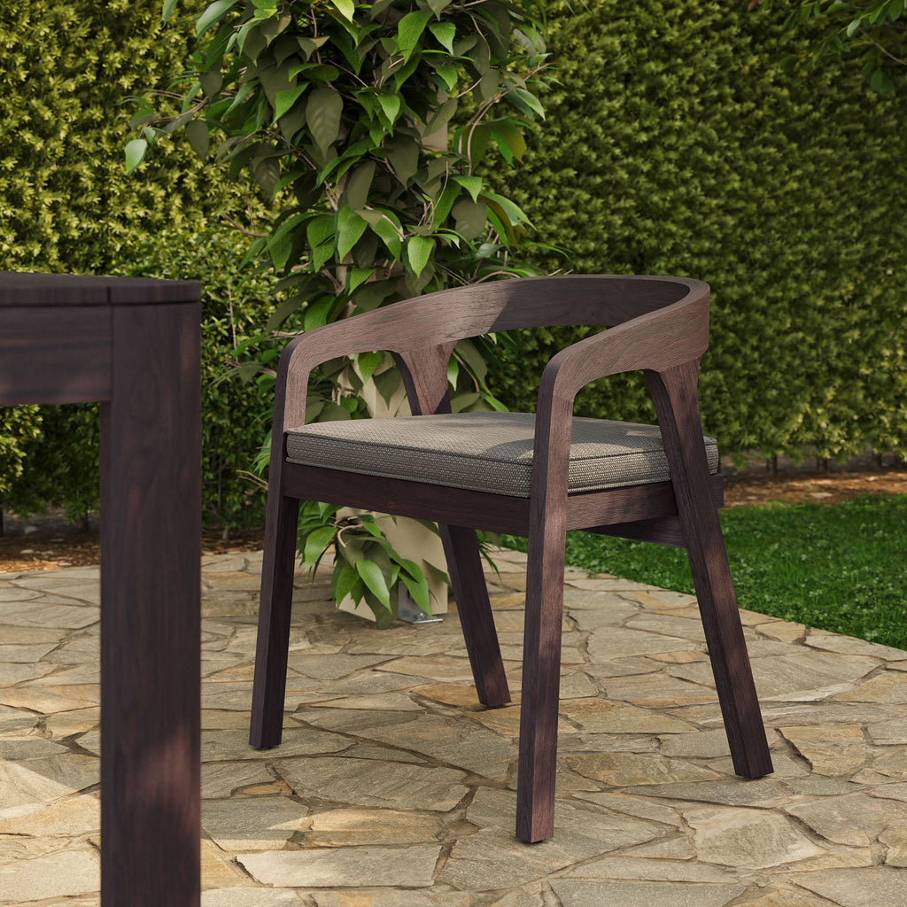 Kona Outdoor Patio Teak Wood Barrel Dining Chair by Modway