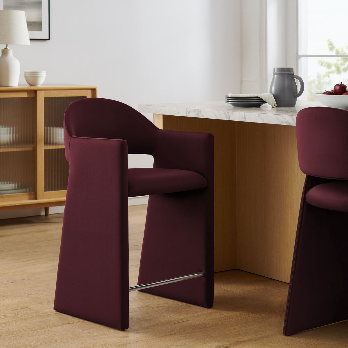 Talia 37 Inch Performance Velvet Counter Stool by Modway