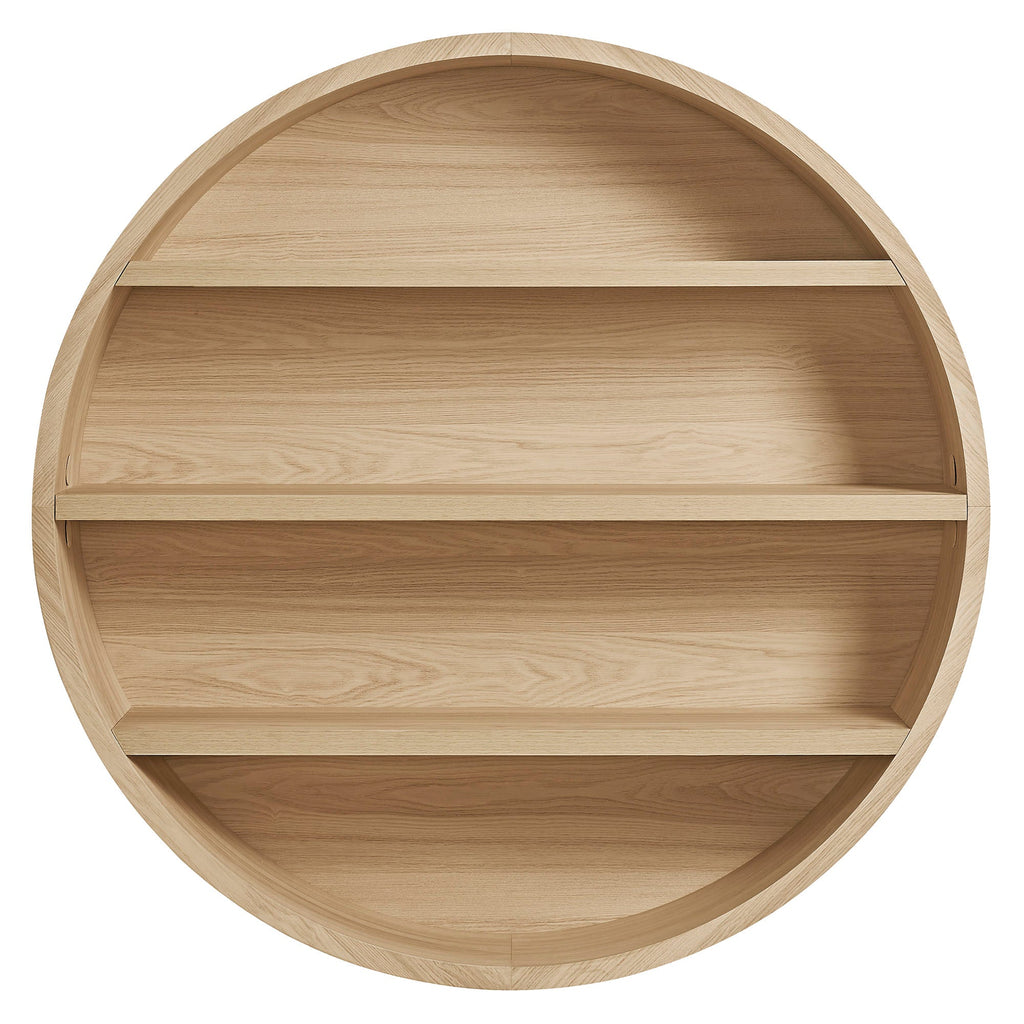 Romy 47" Round Wall Book Shelf by Modway