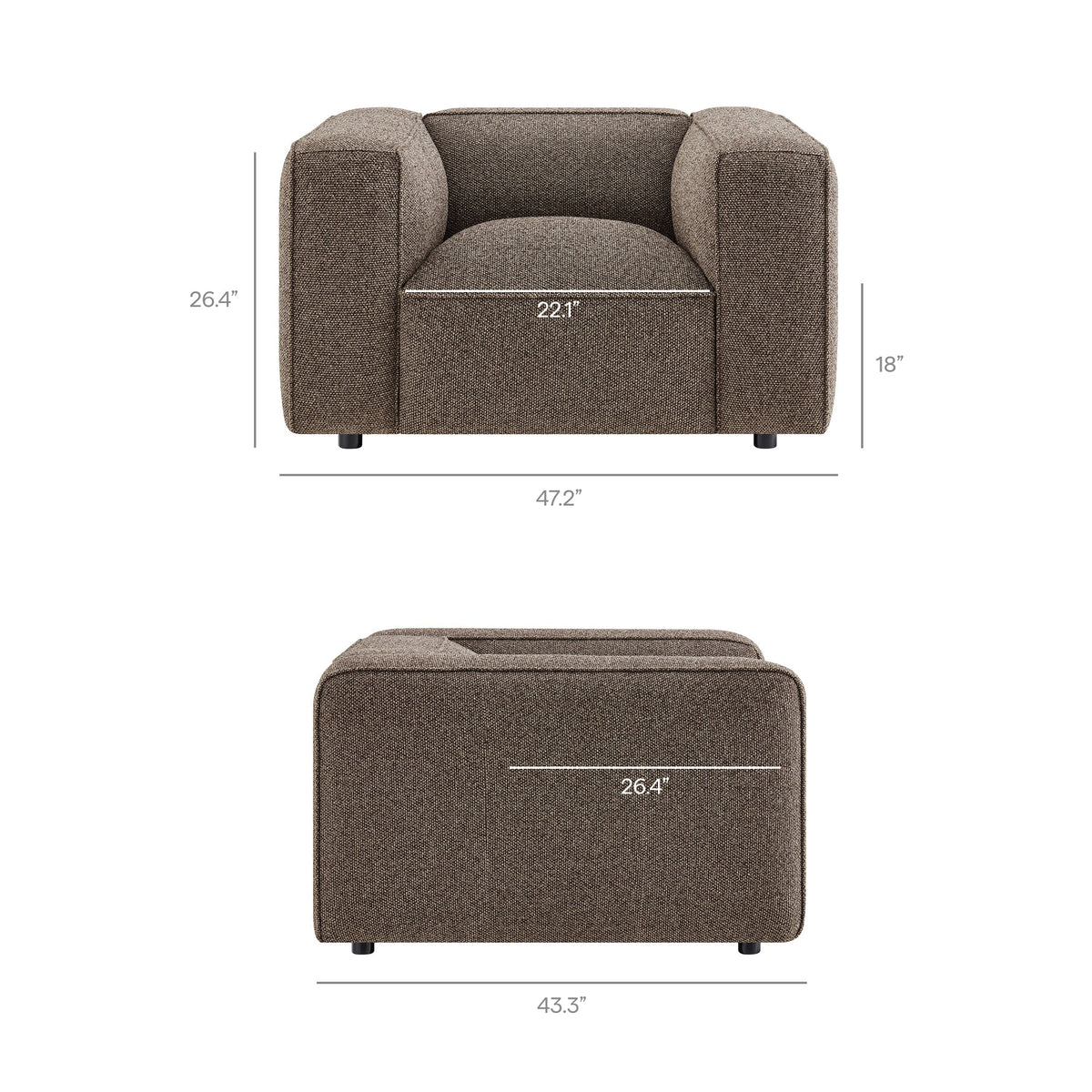 Auren Lattice Bouclé Upholstered Accent Chair by Modway