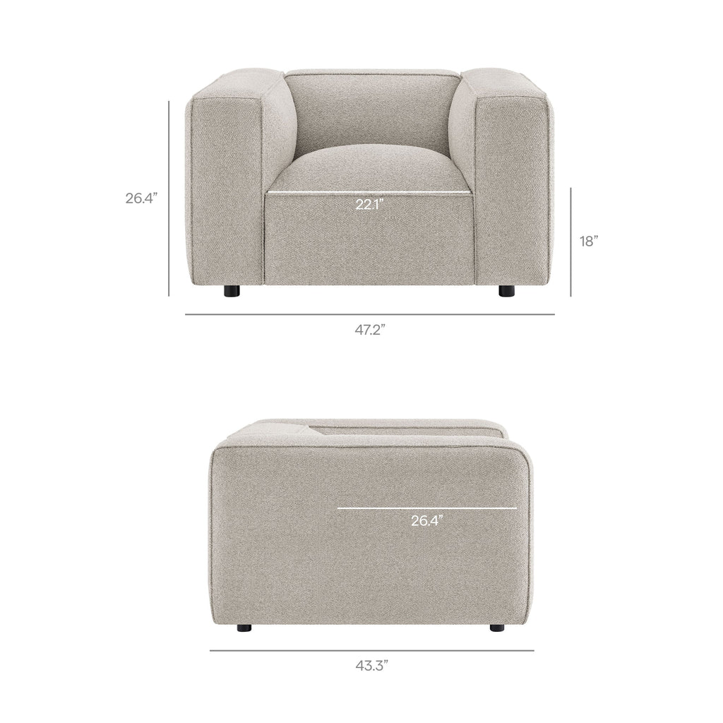 Auren Lattice Bouclé Upholstered Accent Chair by Modway