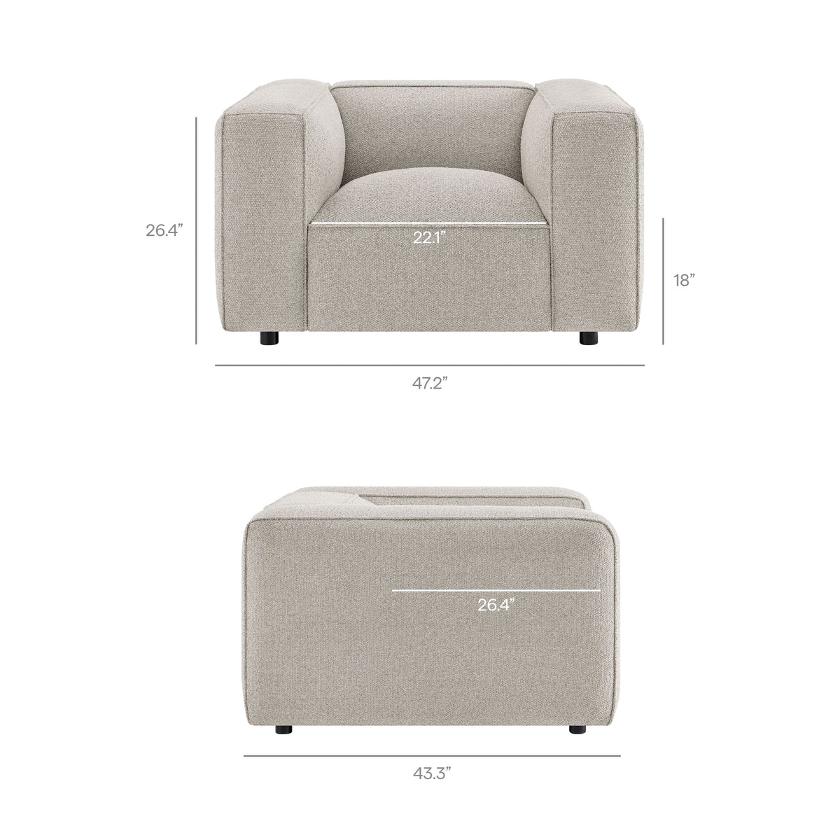 Auren Lattice Bouclé Upholstered Accent Chair by Modway
