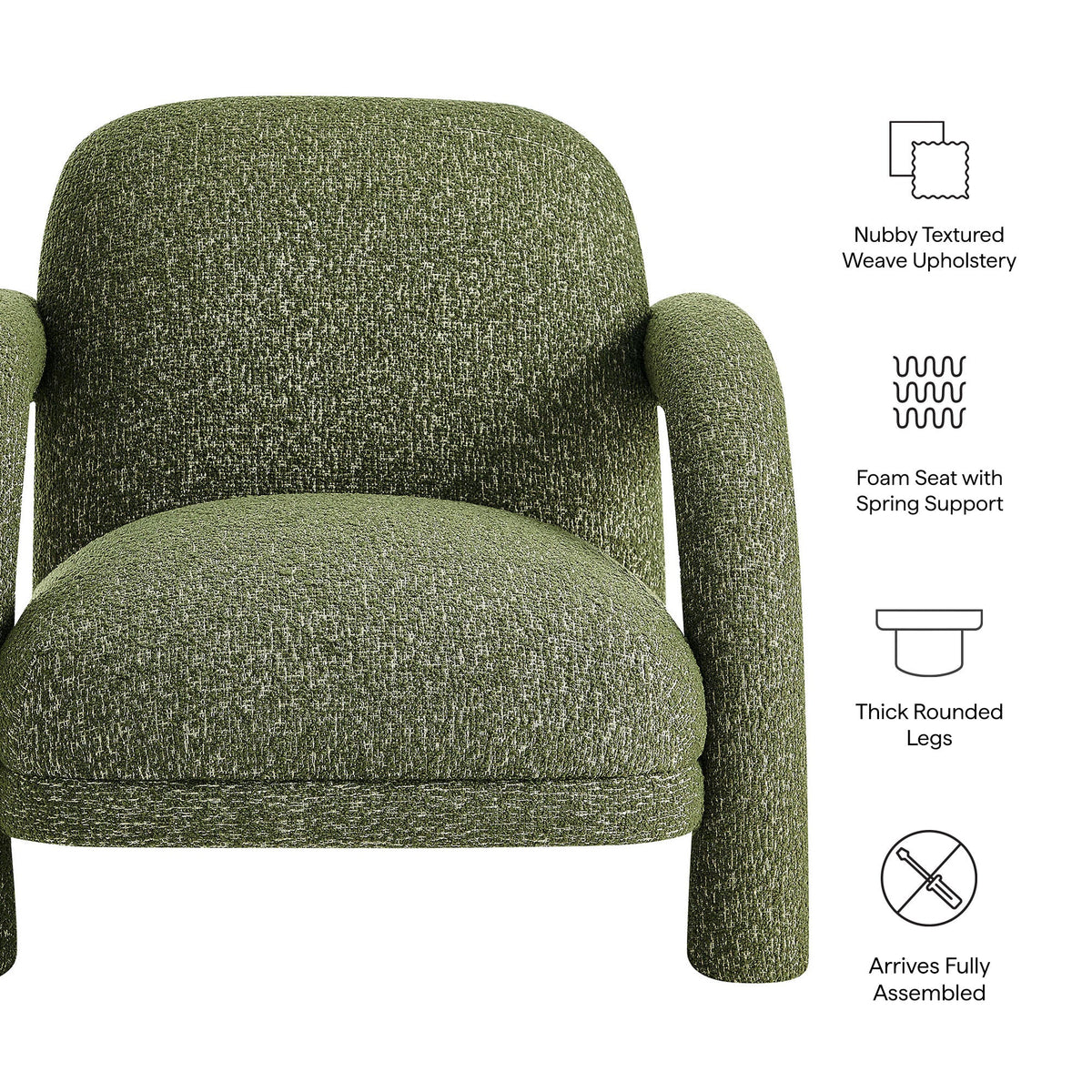 Ferris Textured Woven Fabric Lounge Chair by Modway