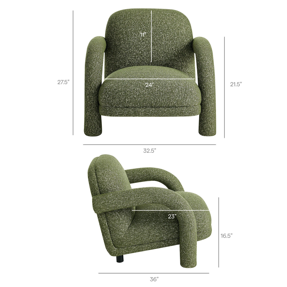 Ferris Textured Woven Fabric Lounge Chair by Modway