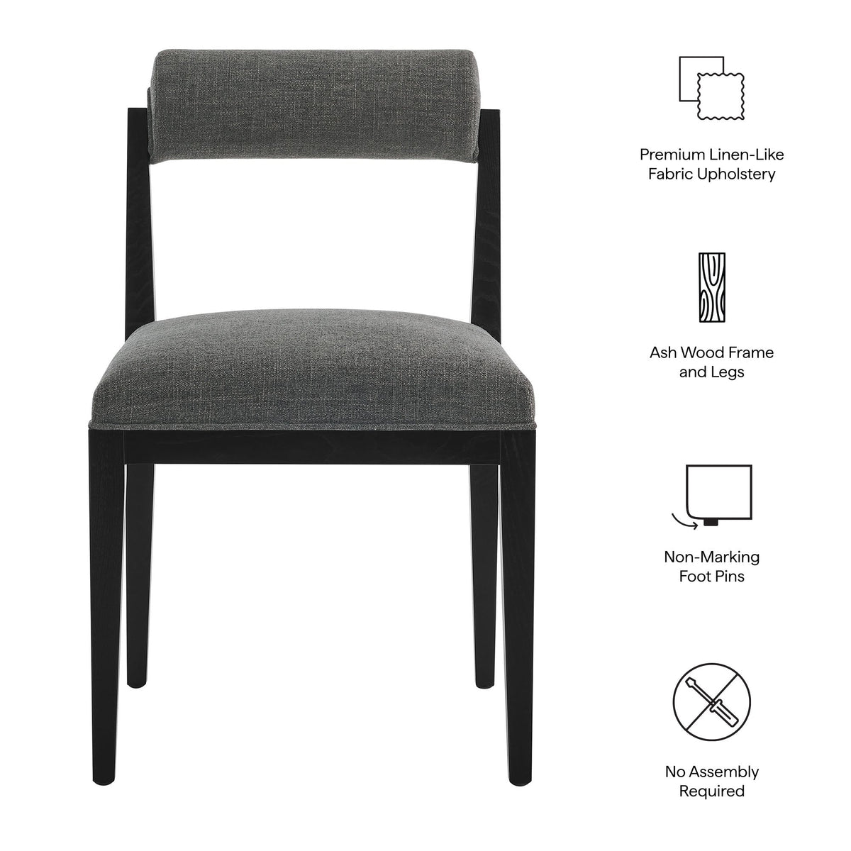 Kai Fabric Dining Chair Set of 2 by Modway