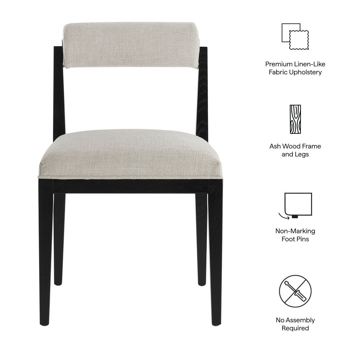 Kai Fabric Dining Chair Set of 2 by Modway