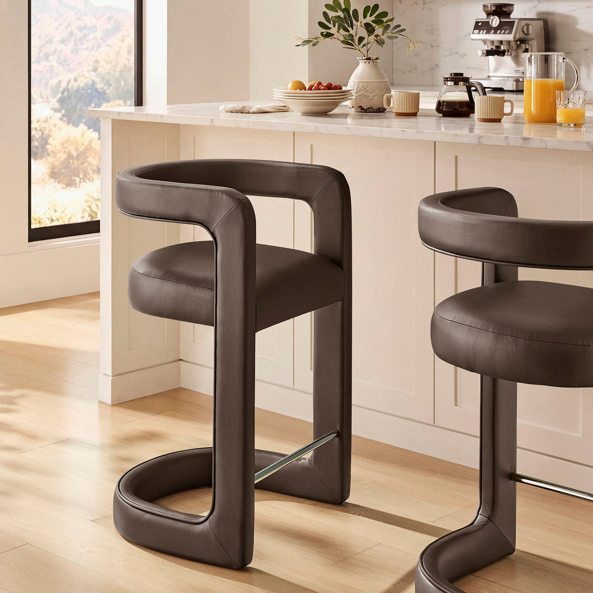 Winslow Premium Vegan Leather Counter Stool by Modway