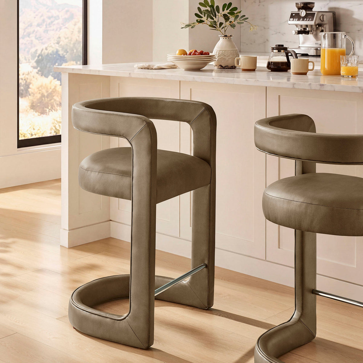 Winslow Premium Vegan Leather Counter Stool by Modway