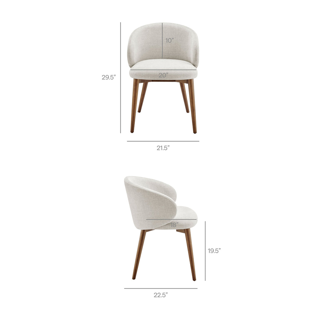 Anelle Upholstered Fabric Dining Chairs Set of 2 by Modway