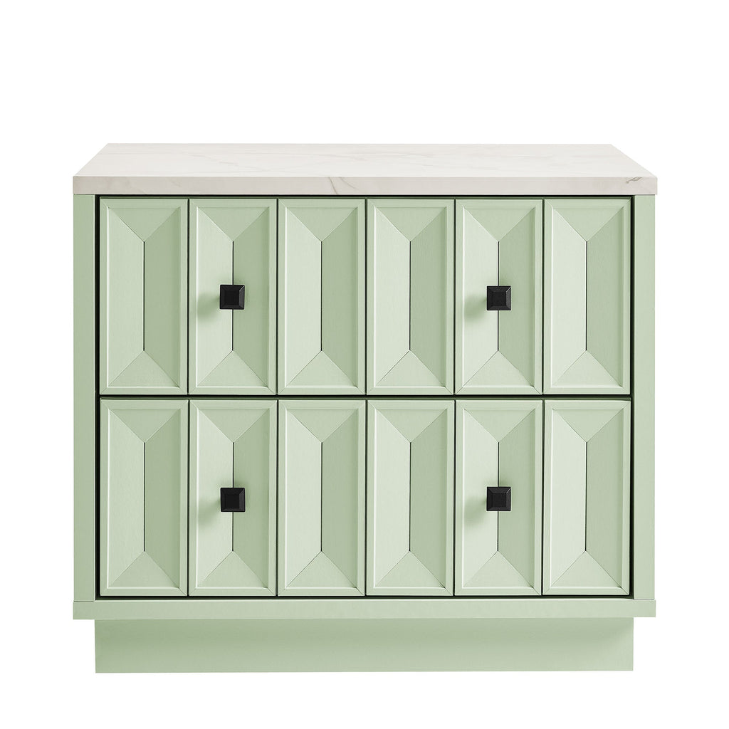 Mabry 23 Inch Geometric Faceted Two Drawer Nightstand by Modway