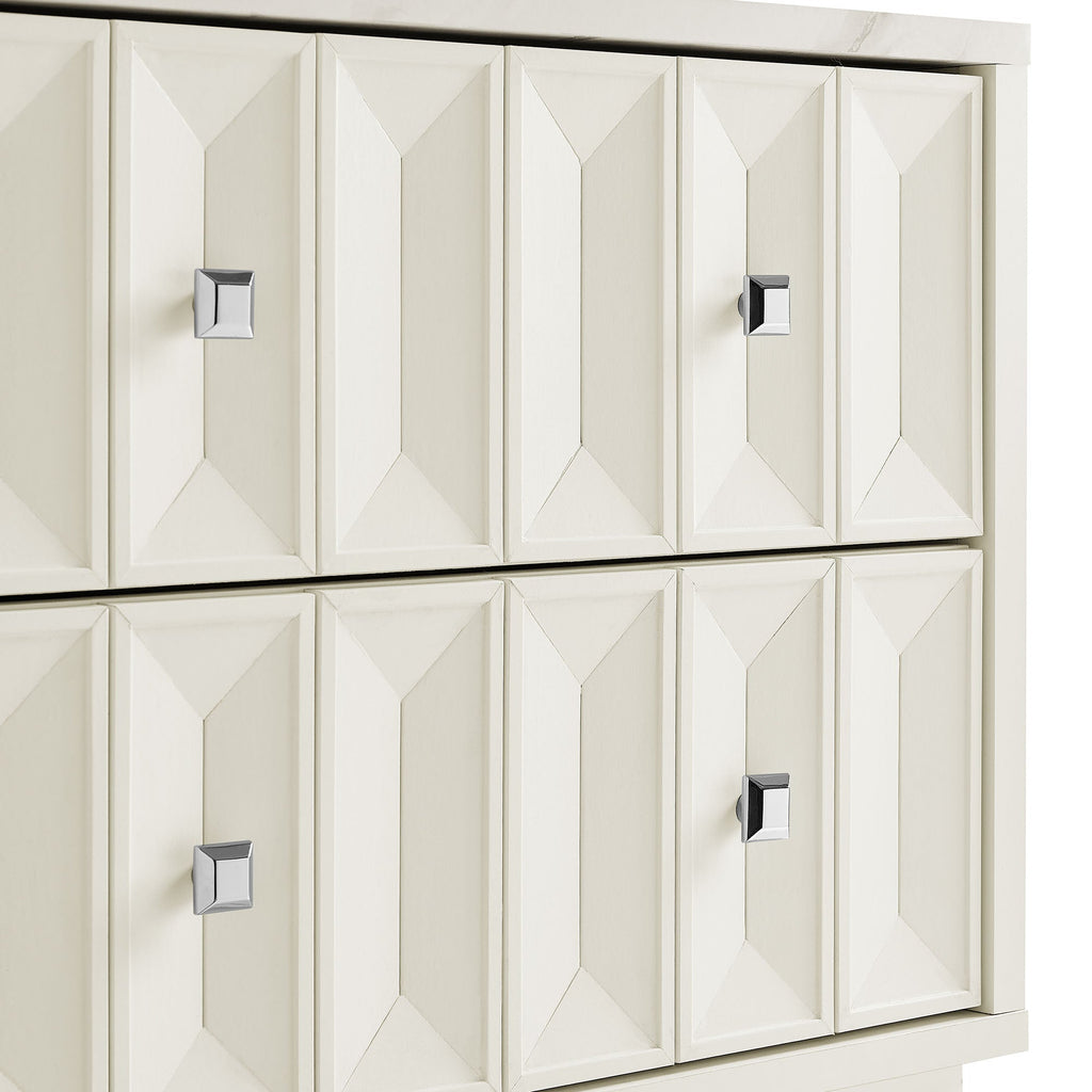 Mabry 23 Inch Geometric Faceted Two Drawer Nightstand by Modway
