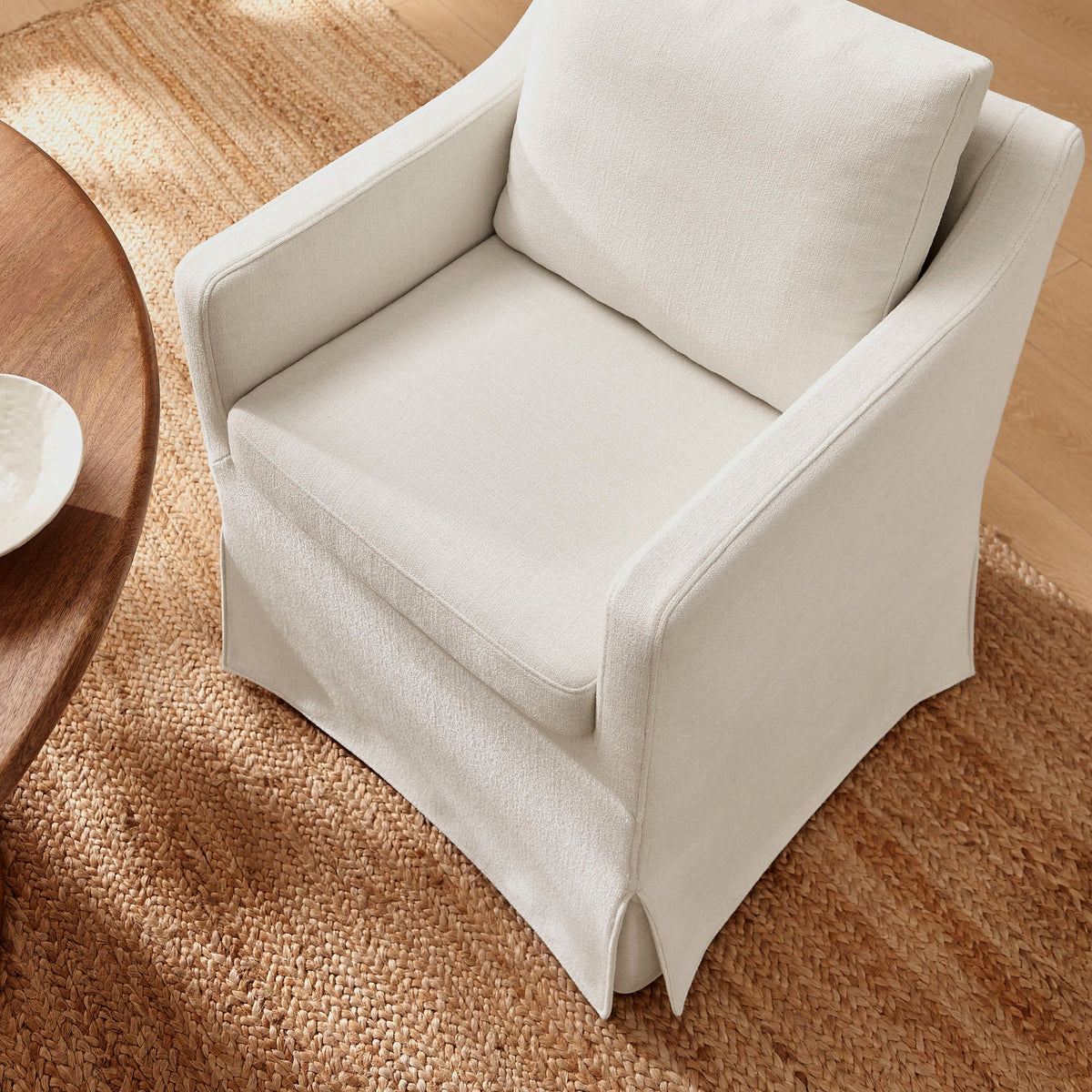 Serene Slipcovered Performance Fabric Dining Armchair by Modway