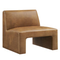 Amita Vegan Leather Armless Accent Chair by Modway